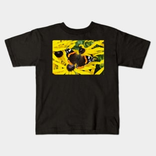 Vanessa Atalanta on Rudbeckia Kids T-Shirt